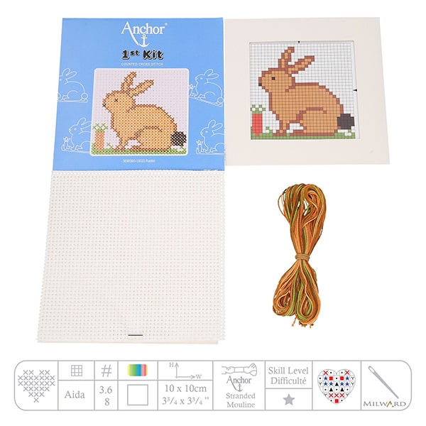 set broderie copii anchor iepuras rabbit