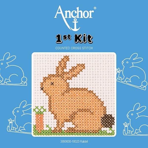 set broderie copii anchor iepuras rabbit